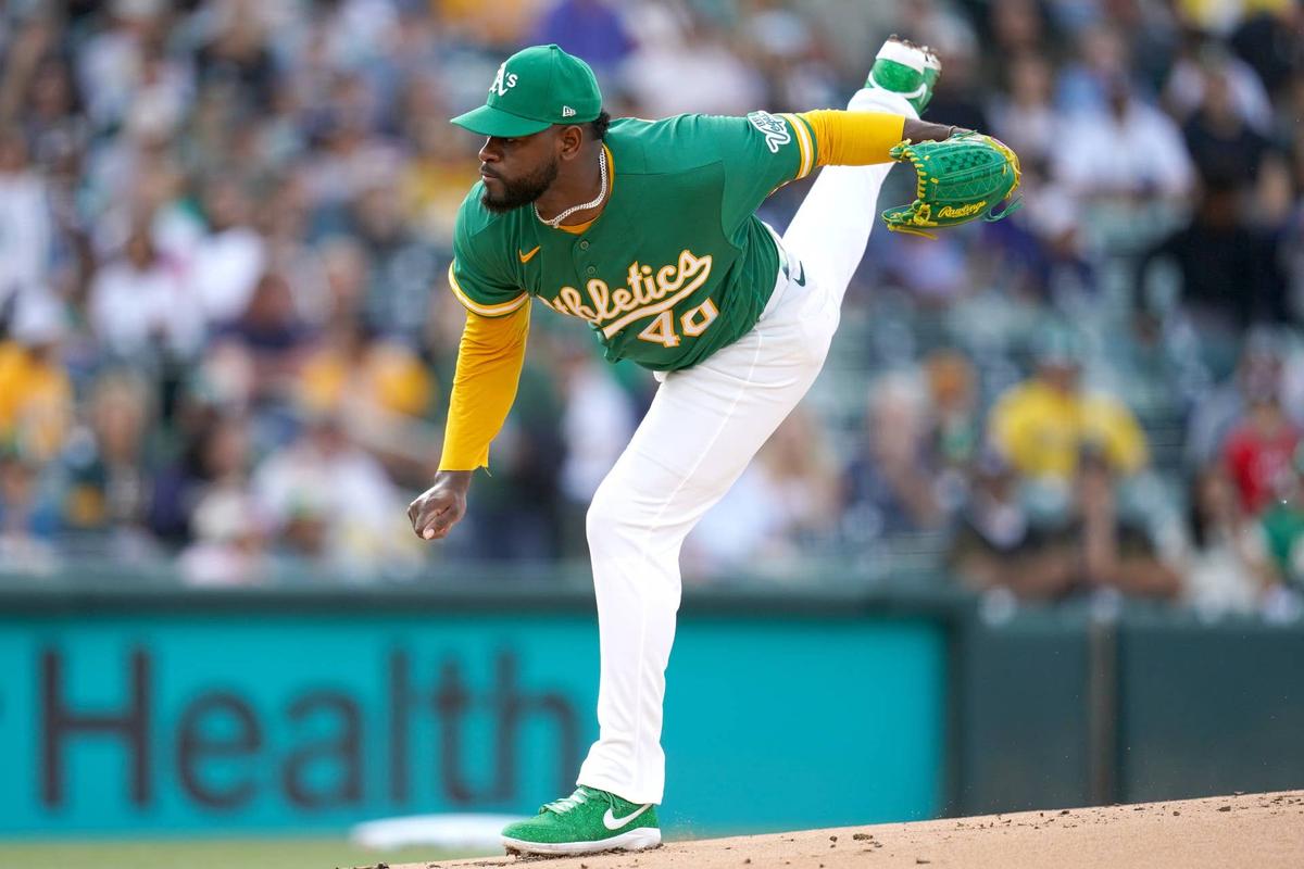  Athletics pitcher Luis Severino (40) © Cary Edmondson-Imagn Images