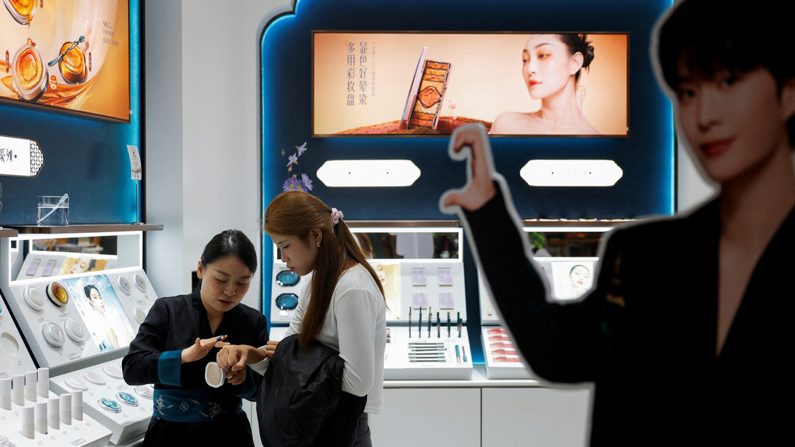Chinese beauty brands, flush with success at home, start to vie for global shelf space 