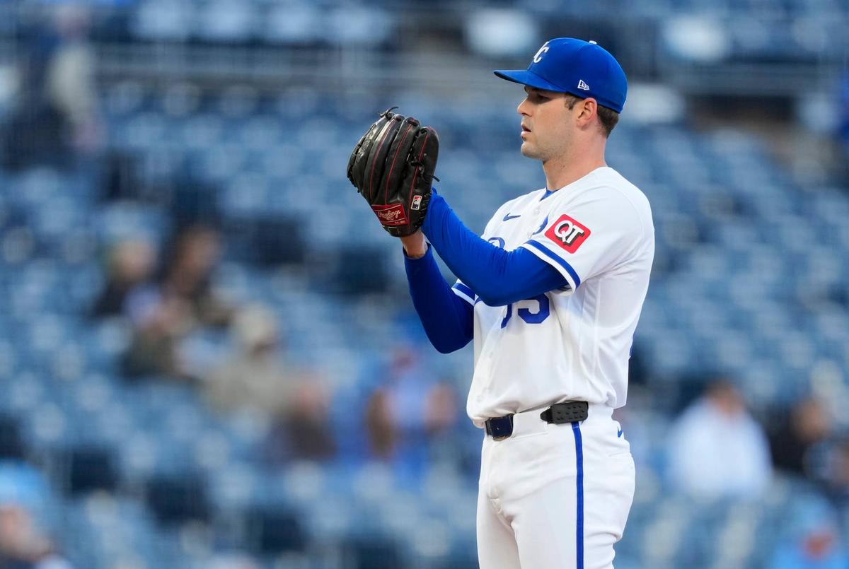  Kansas City Royals pitcher Cole Ragans (55) © Jay Biggerstaff-Imagn Images