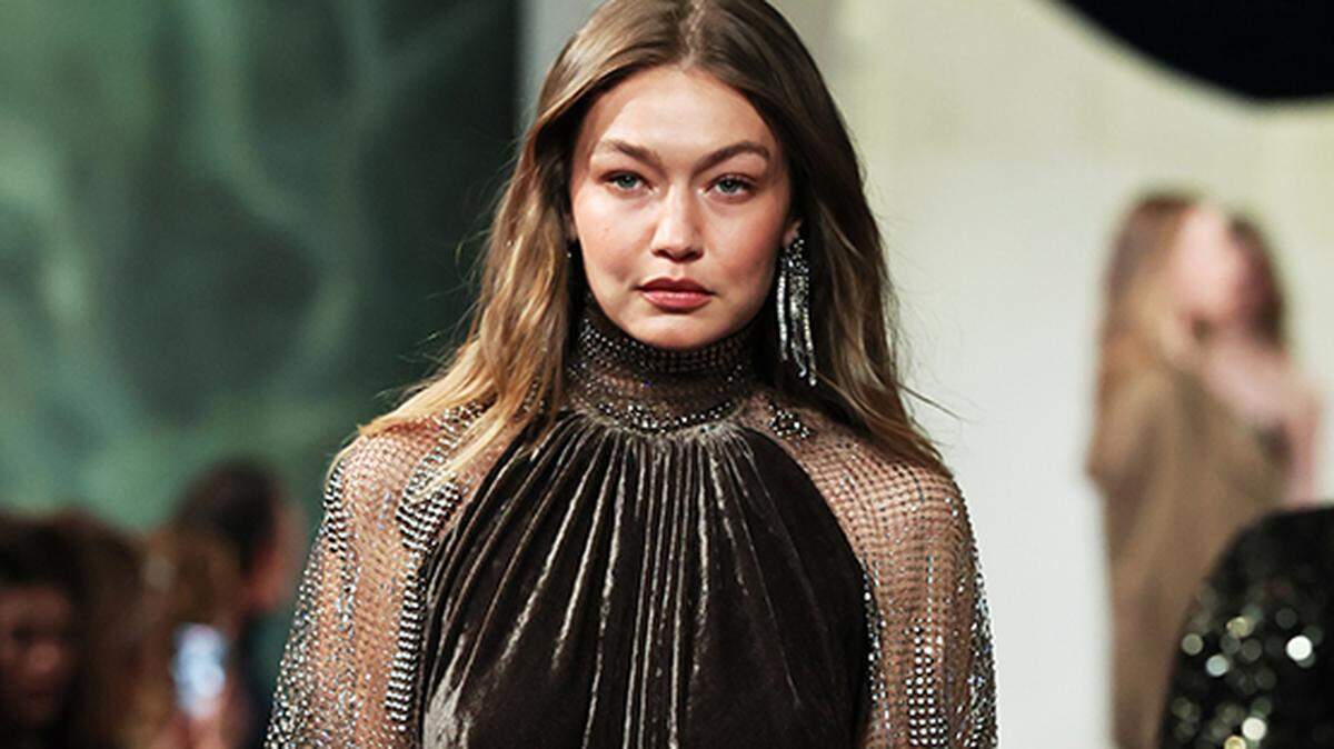 Gigi Hadid walks the runway for the Ralph Lauren fashion show during New York Fashion Week on February 10, 2026 in New York City.