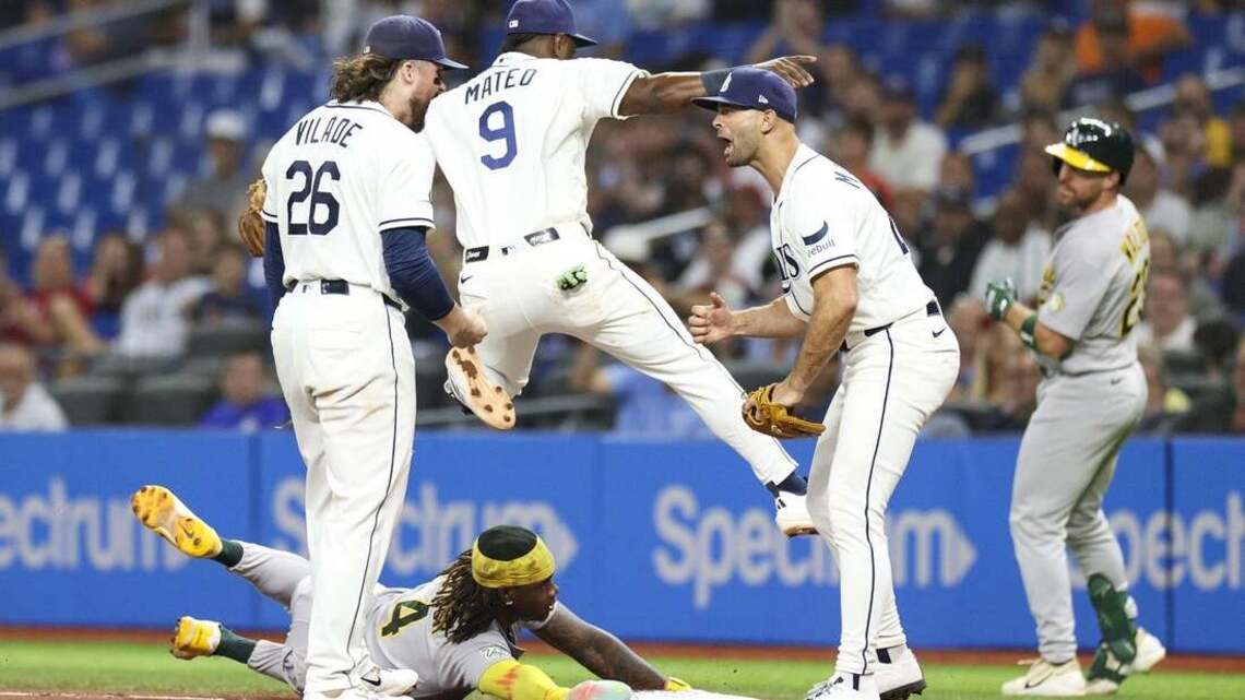 Rays nip Athletics for fifth straight victory to extend AL East lead