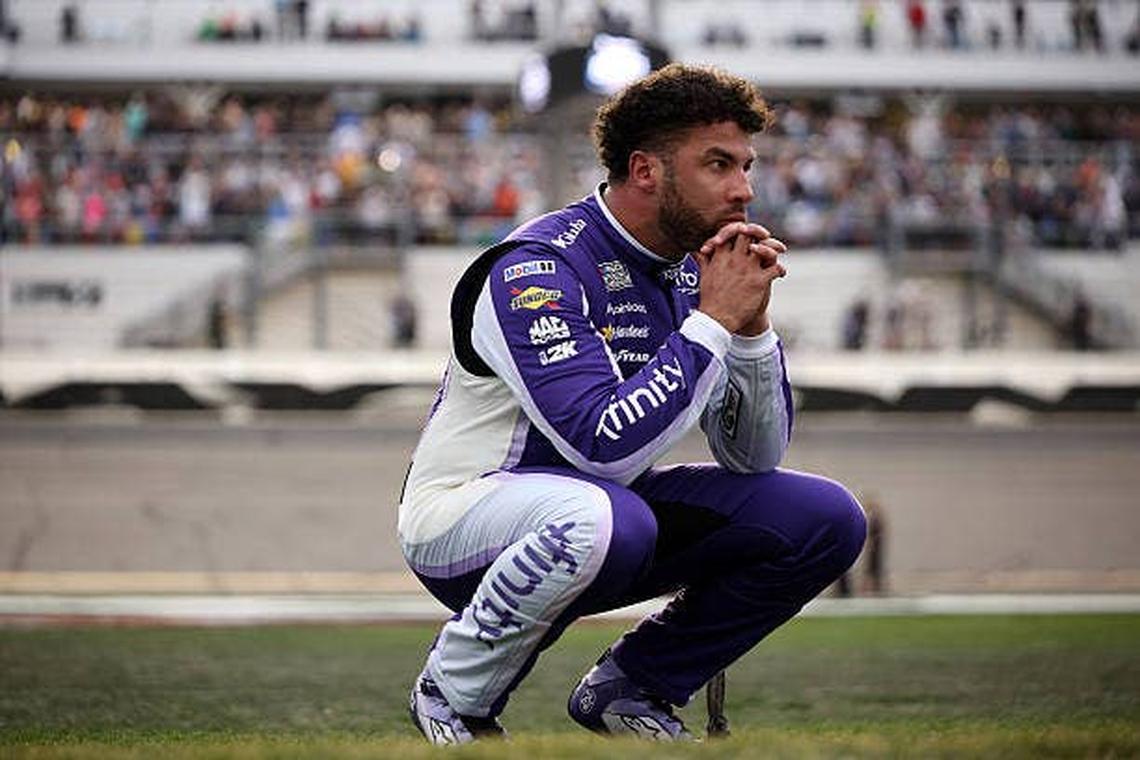 Bubba Wallace, driver of the #23 Xfinity Toyota, after the NASCAR Cup Series Daytona 500. (Photo by James Gilbert/Getty Images)