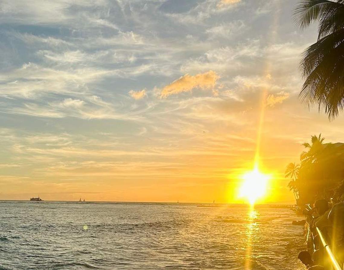  Sunset on Waikiki Beach. Photo credit: Shelly Peterson 