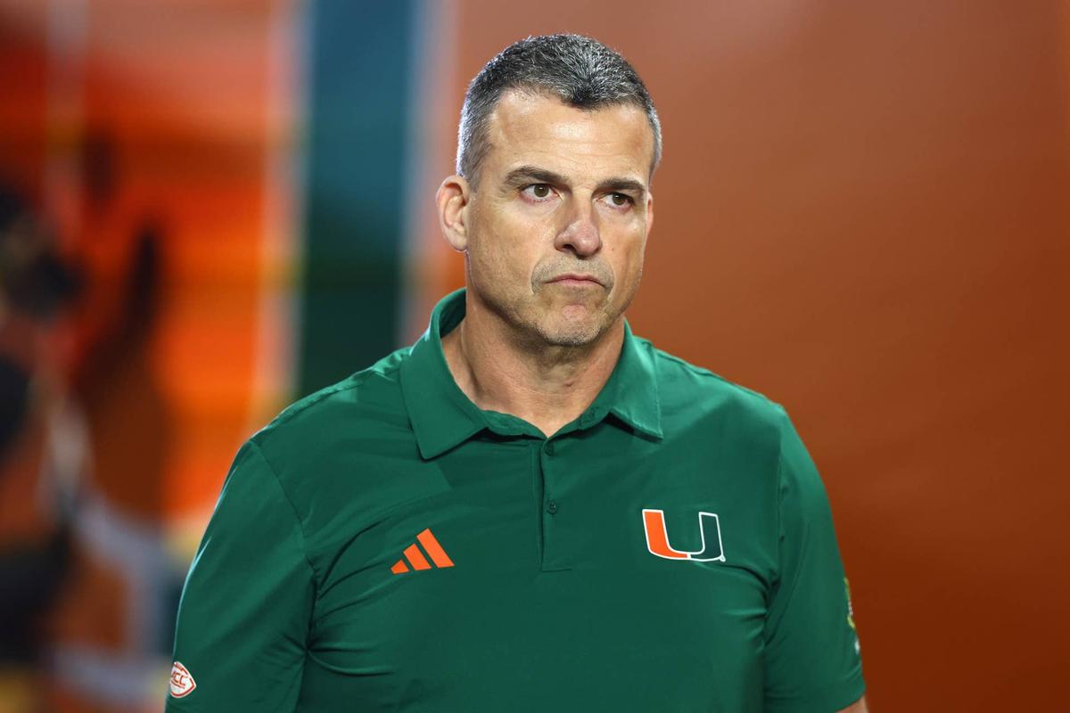  Miami Hurricanes head coach Mario Cristobal. Mark J. Rebilas-Imagn Images