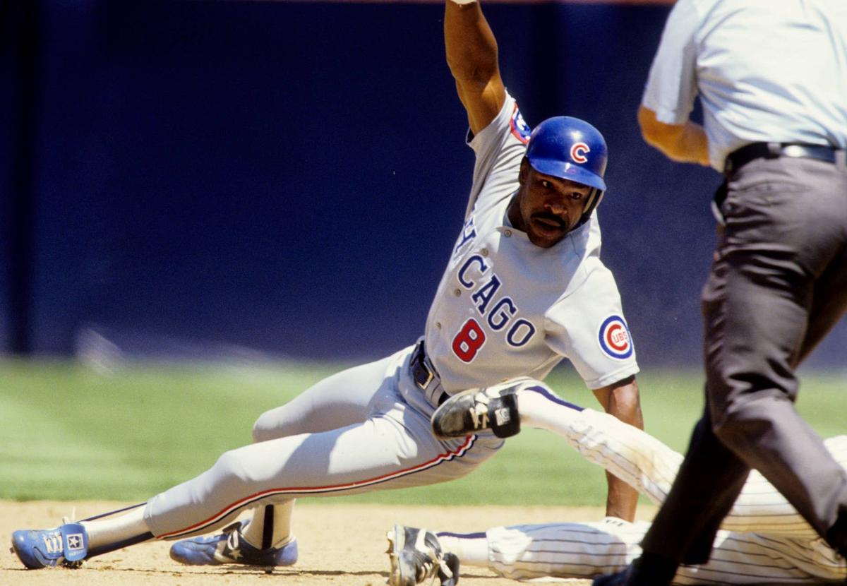  Chicago Cubs outfielder Andre Dawson in action at second base at Jack Murphy Stadium. USA TODAY Sports via Imagn Images