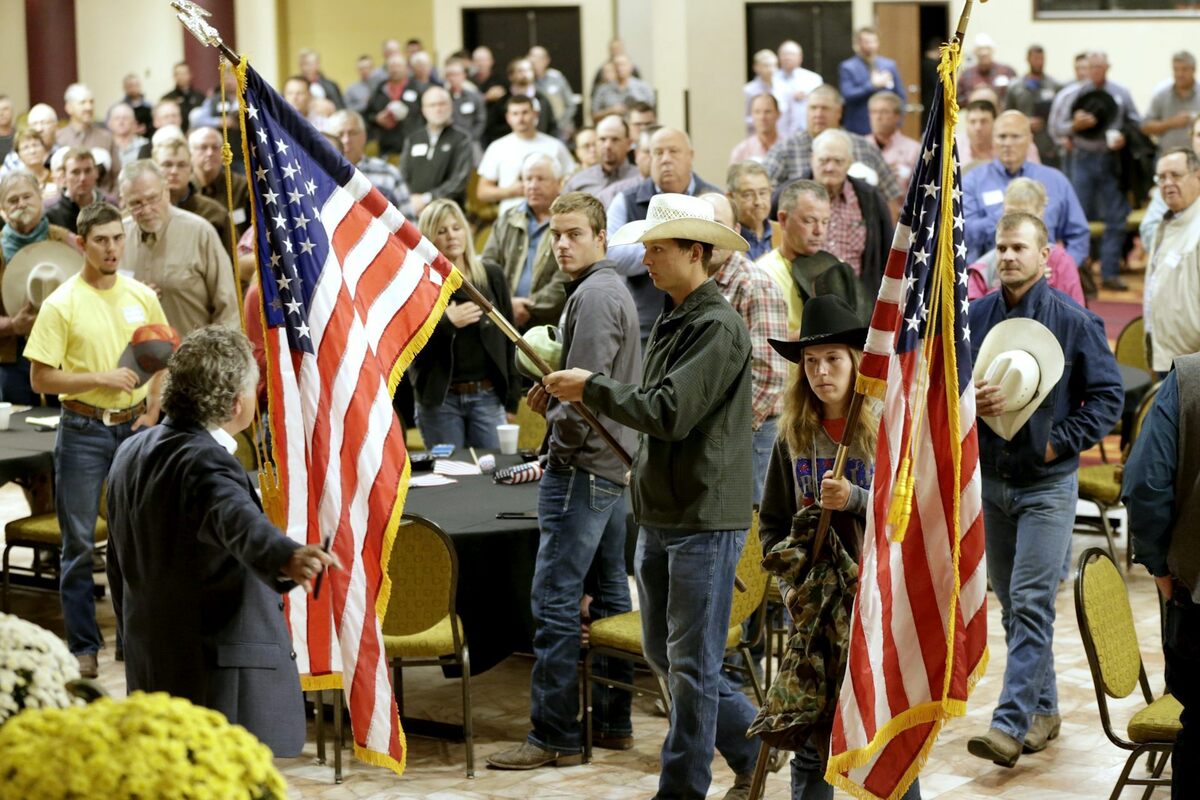  U.S. farmers and ranchers, like this group in Omaha, Neb., heavily lobbied the first Trump administration for favorable provisions in the 2020 trade deal that replaced NAFTA. AP Photo/Nati Harnik 