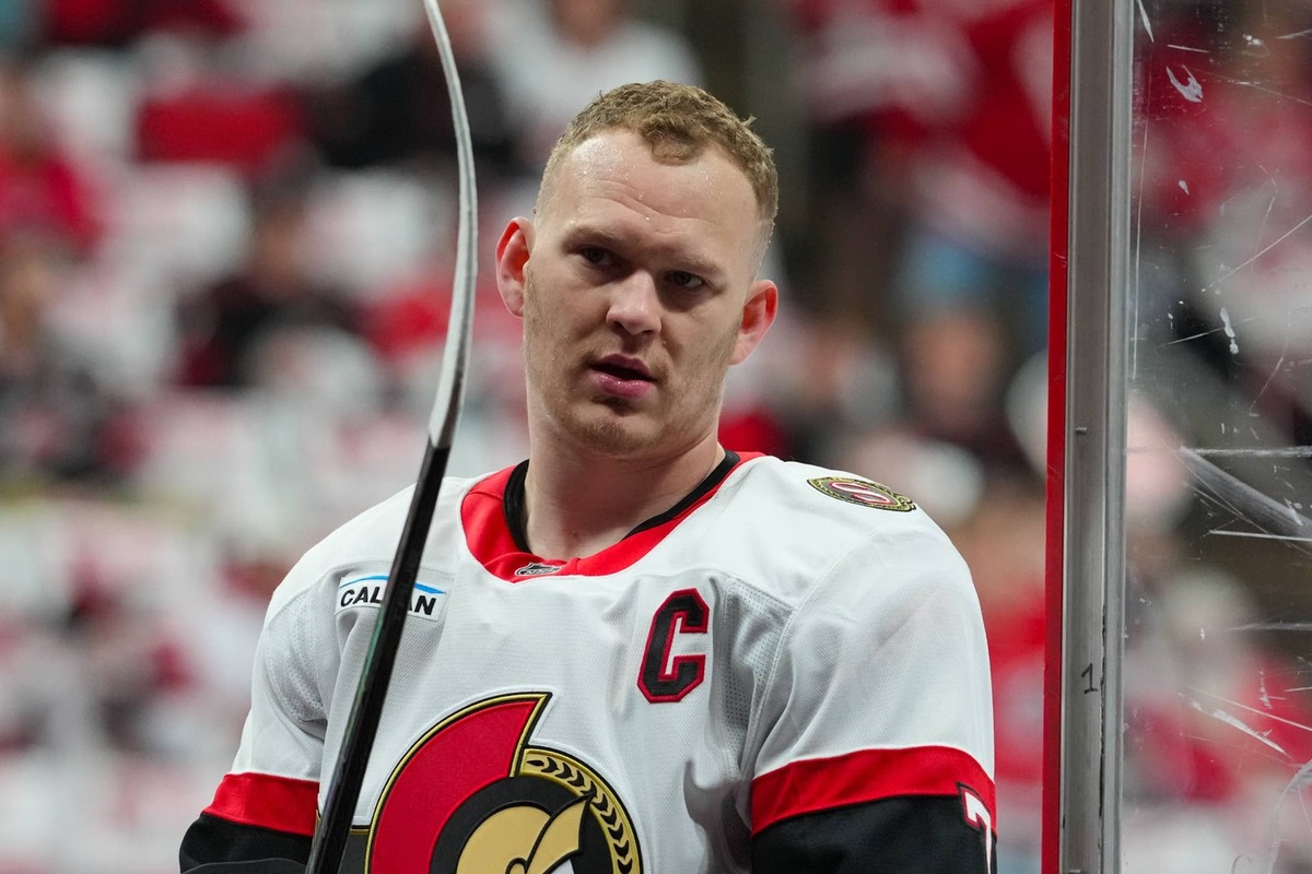  Ottawa Senators left wing Brady Tkachuk (7) comes off the ice. James Guillory-Imagn Images