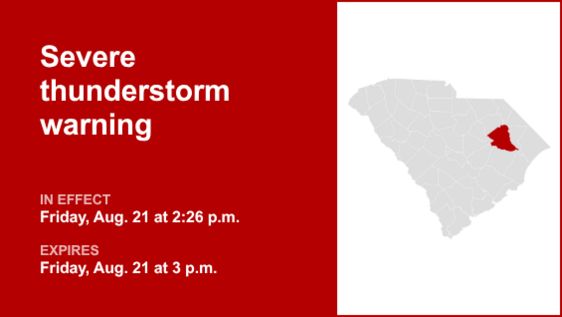 UPDATE: Expect damaging winds and quarter-sized hail with thunderstorms in Florence County Friday 