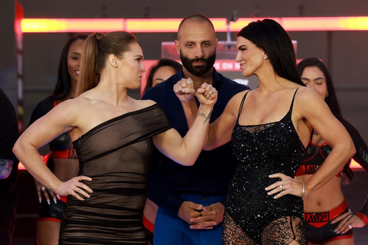 Gina Carano and Ronda Rousey face off.