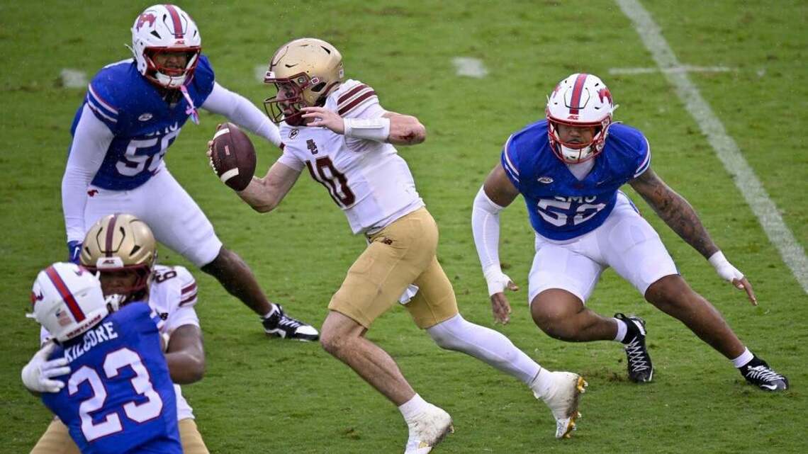 No. 21 SMU slides past Boston College 
