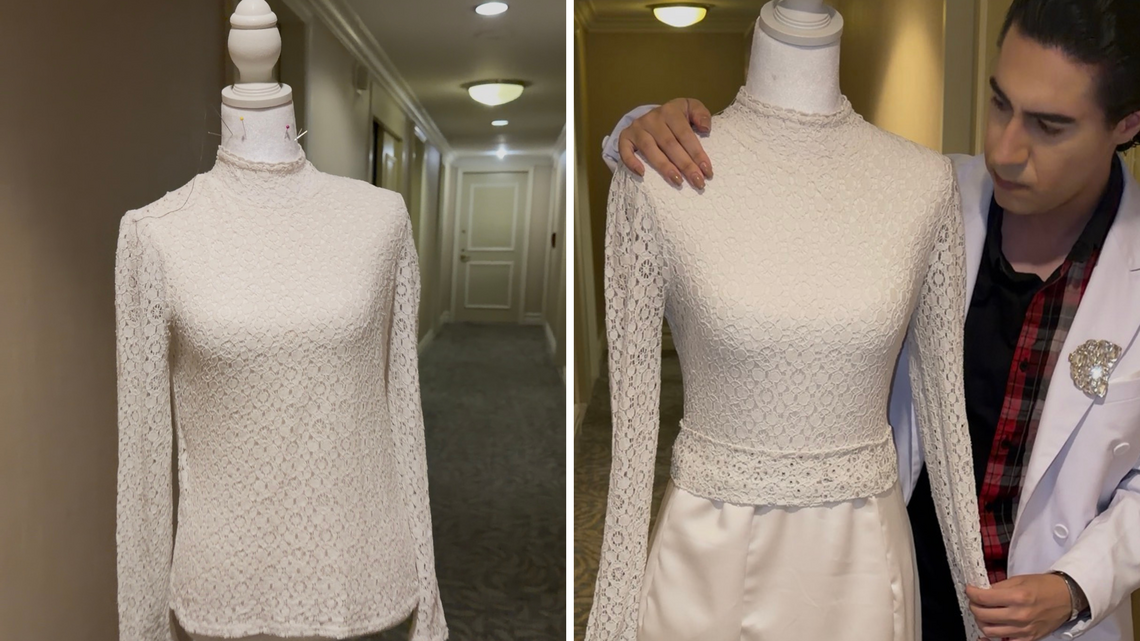 Man Thrifts $6.99 Lace Top-Then Creates Unique Wedding Dress for Stranger 