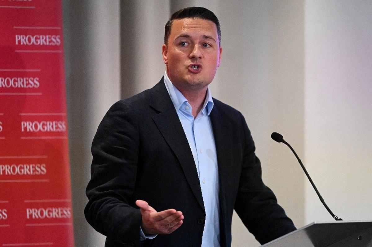 Britain’s former Health Secretary Wes Streeting delivers a keynote address at the Progress annual conference 2026, in London, Britain, May 16, 2026. REUTERS/Jaimi Joy