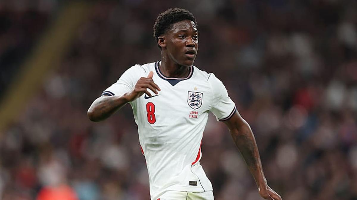  Kobbie Mainoo is back in the England fold. | Michael Regan/The FA/Getty Images 