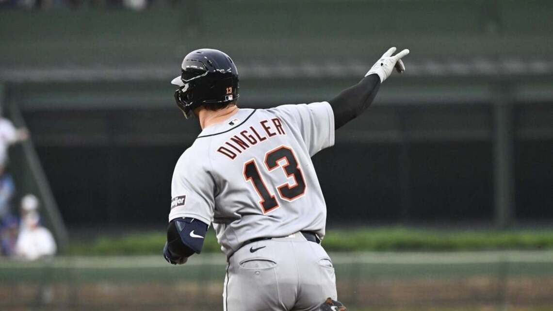 Dillon Dingler homers twice as Tigers beat Cubs in 10