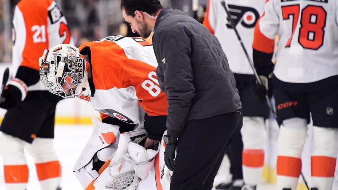 Flyers G Dan Vladar nursing upper-body injury 