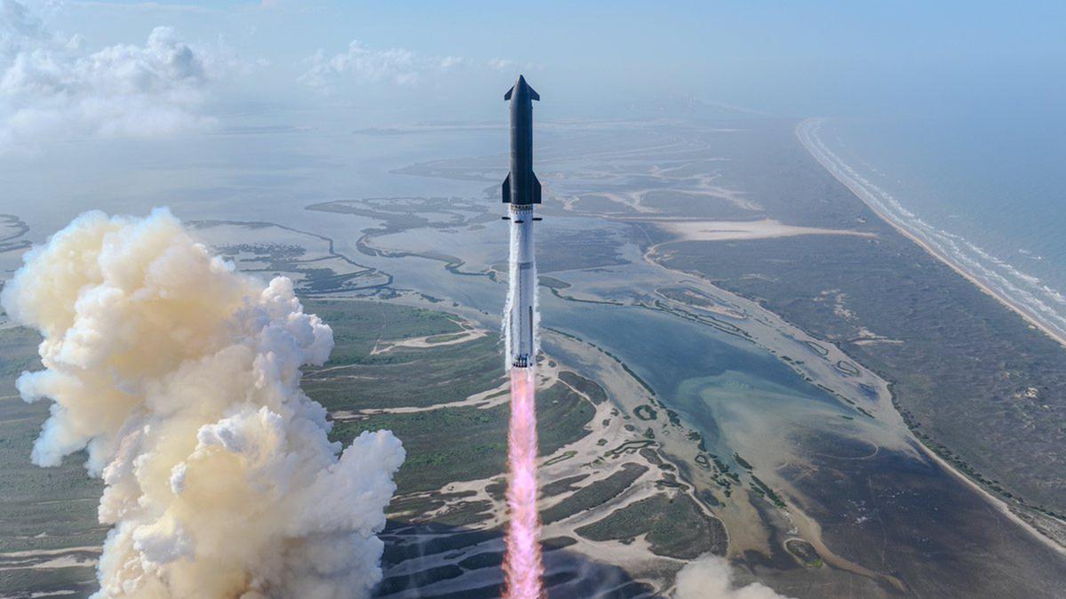 A SpaceX Starship and Super Heavy launches from the Starbase launch site in Texas on Friday, May 22, 2026. The launch was the first for the new Version 3 of Starship and the in-development rocket’s 12th suborbital test flight overall. (SpaceX/TNS)