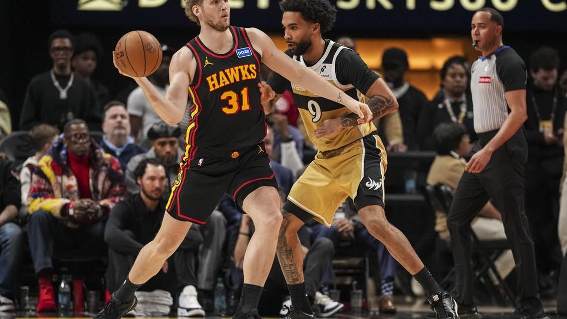 Hawks handle Wizards, but Jalen Johnson (hip flexor) exits 