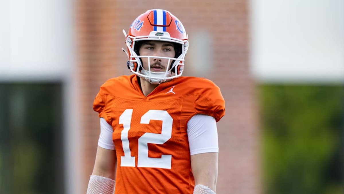  Georgia Tech transfer Aaron Philo is competing to be Florida's starting quarterback. | Kyle Lander / Florida Gators on SI 