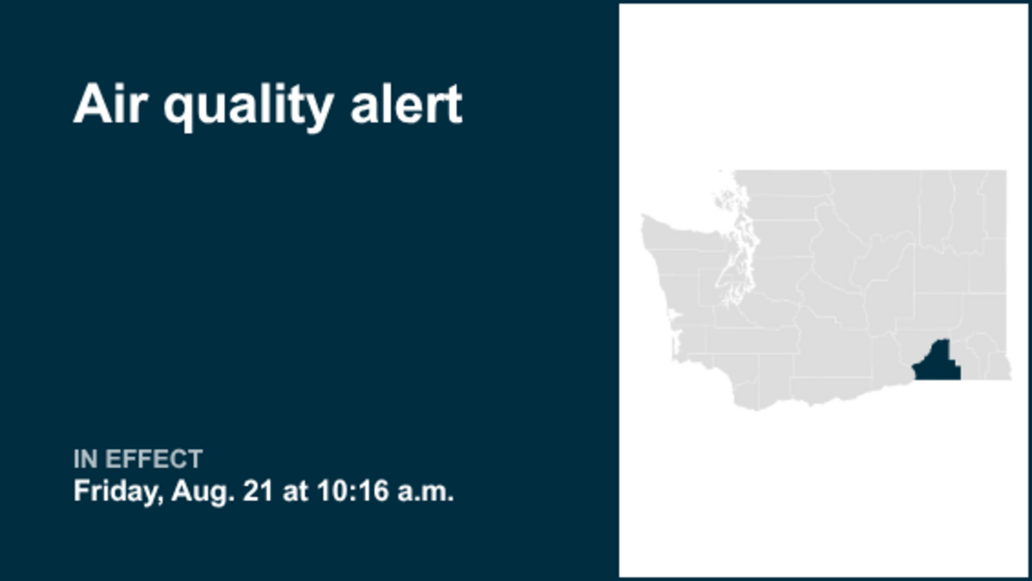 Air quality alert in place for Walla Walla County Friday afternoon 