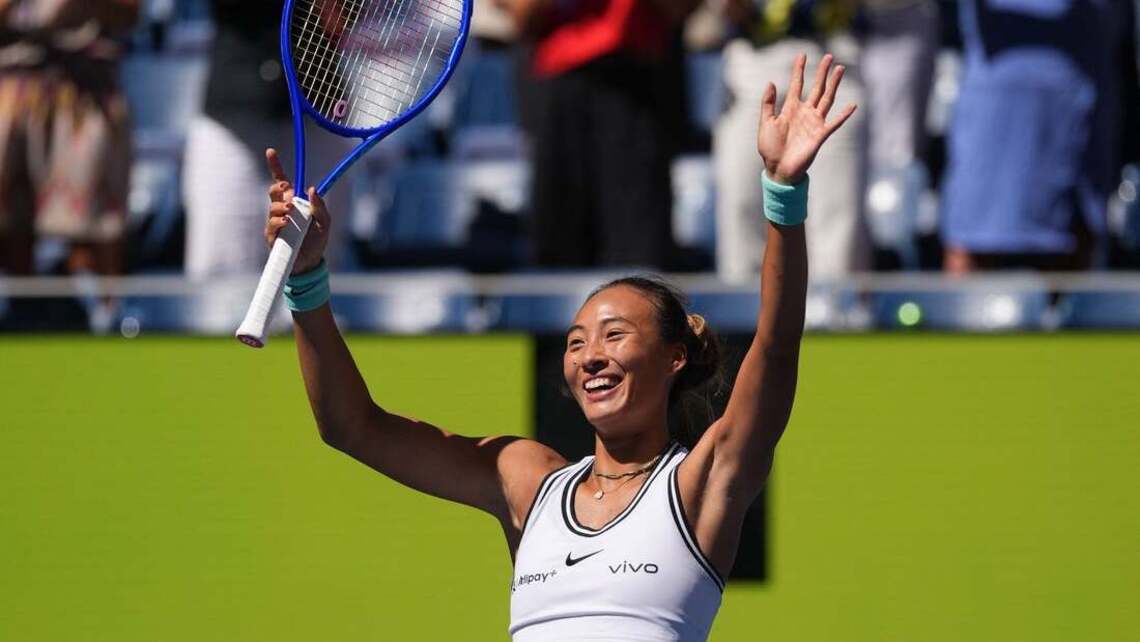 Qinwen Zheng's US Open run continues with upset of Iga Swiatek