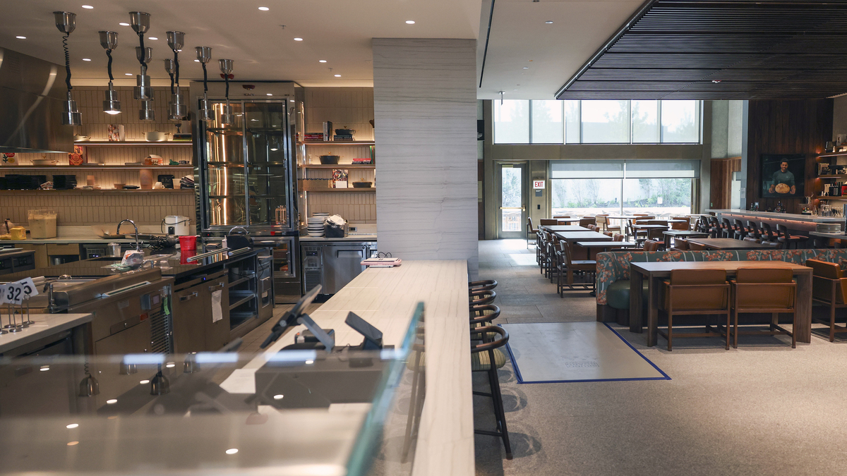 Tafari’s Kitchen restaurant, named for the late White House chef Tafari Campbell, is prepared for opening at the the Obama Presidential Center on Wednesday, June 3, 2026, in Chicago’s Jackson Park. (Brian Cassella/Chicago Tribune)