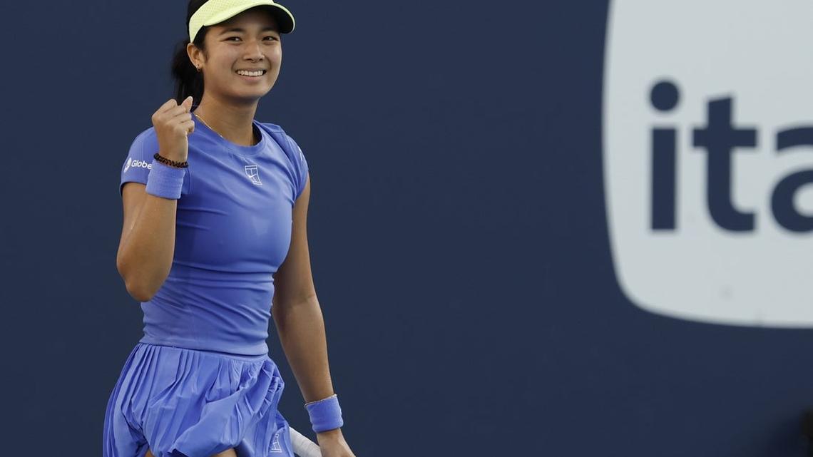 Alexandra Eala fights for victory during rain-soaked day in Rome 