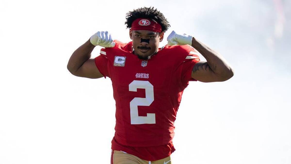  November 9, 2025; Santa Clara, California, USA; San Francisco 49ers cornerback Deommodore Lenoir (2) before the game against the Los Angeles Rams at Levi's Stadium. Mandatory Credit: Kyle Terada-Imagn Images | IMAGN IMAGES via Reuters Connect 