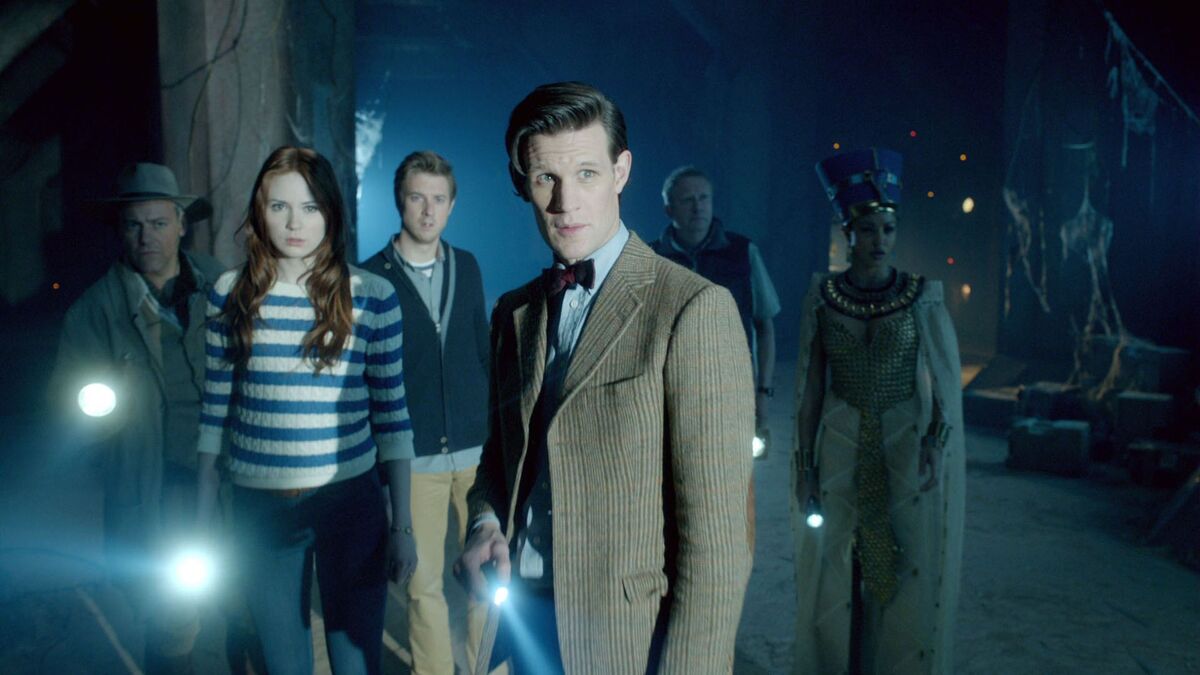 Karen Gillan, Arthur Darvil, Matt Smith in ‘Doctor Who’Adrian Rogers/©BBC/courtesy Everett Collection