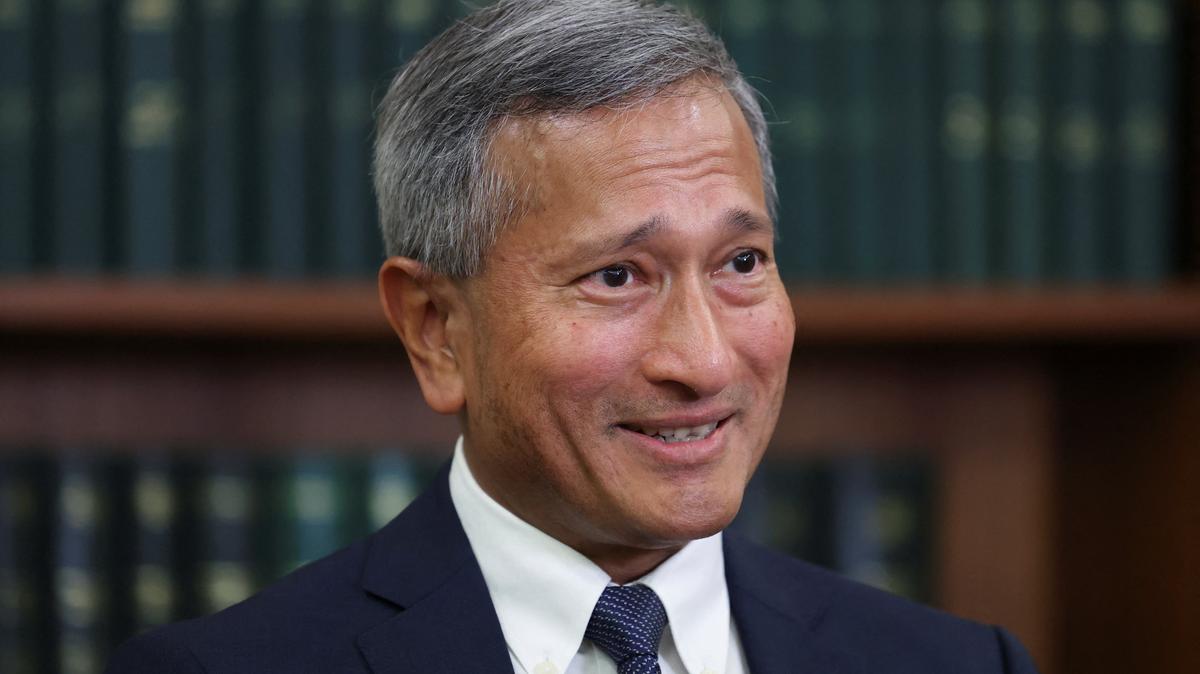 Singapore's Minister of Foreign Affairs Vivian Balakrishnan speaks to Reuters during an interview at the Ministry of Foreign Affairs in Singapore March 23, 2026. REUTERS/Edgar Su