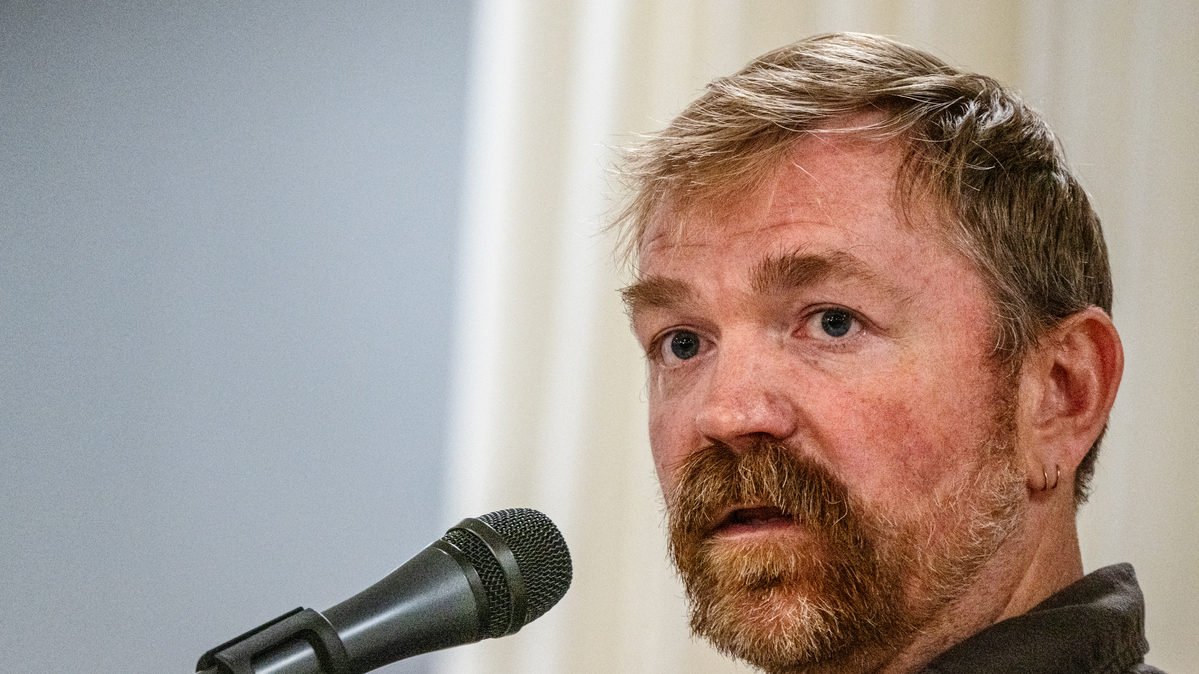 Democratic Candidate Graham Platner Holds A Town Hall As He Campaigns for Senate In Maine. Democratic U.S. Senate candidate Graham Platner speaks to voters at a town hall at the Elks Lodge 188 on June 7, 2026 in Portland, Maine. 