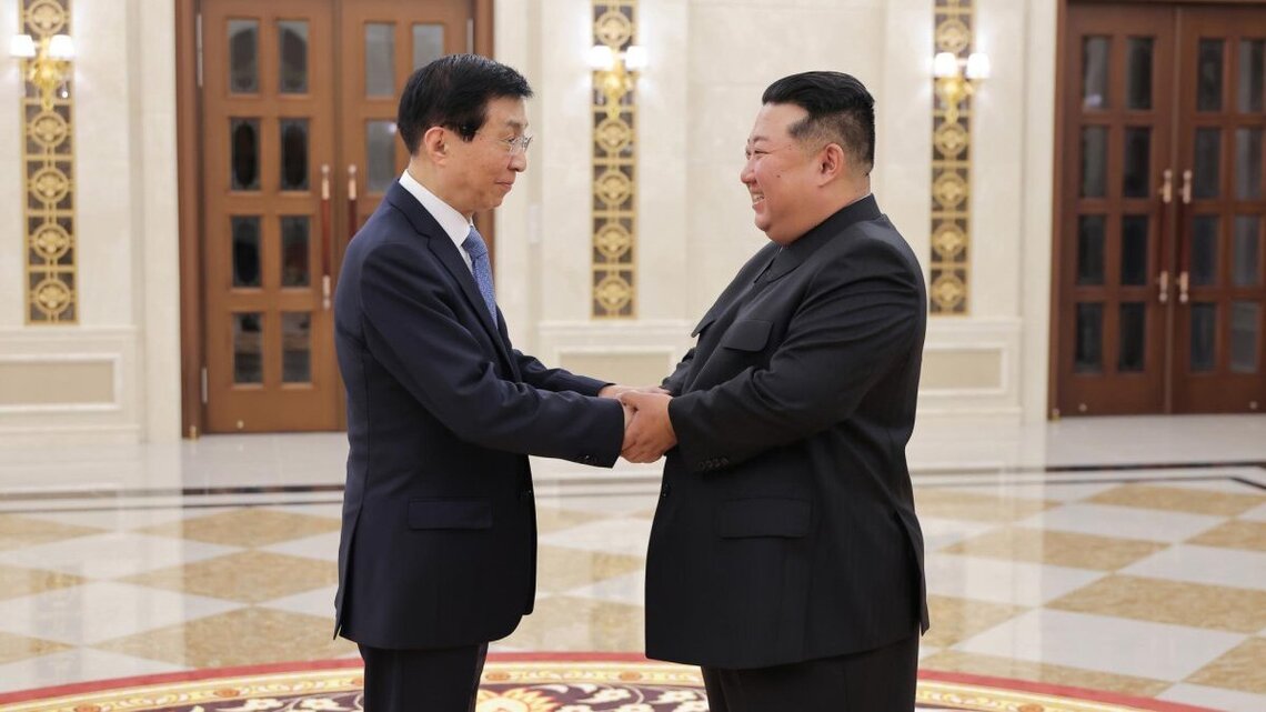 Kim Jong Un meets China's top political adviser Wang Huning 