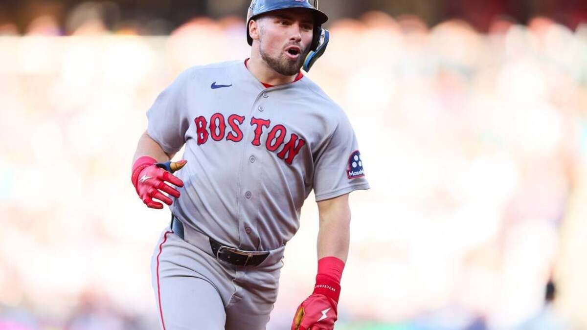 MLB: Boston Red Sox at Seattle Mariners. Jun 19, 2026; Seattle, Washington, USA; Boston Red Sox infielder Caleb Durbin (5) circles the bases after hitting a home run in the second inning against the Seattle Mariners at T-Mobile Park. Mandatory Credit: Kevin Ng-Imagn Images