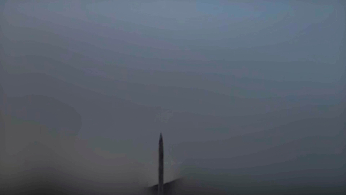 An Iranian missile is launched, as Iran's Revolutionary Guards said they had carried out attacks against a U.S. base in Jordan and 21 other targets in the Gulf on Wednesday in retaliation for American strikes around the Strait of Hormuz, from a location given as Tehran, Iran, released June 10, 2026, in this still image taken from a video.  WANA via Pool/via REUTERS