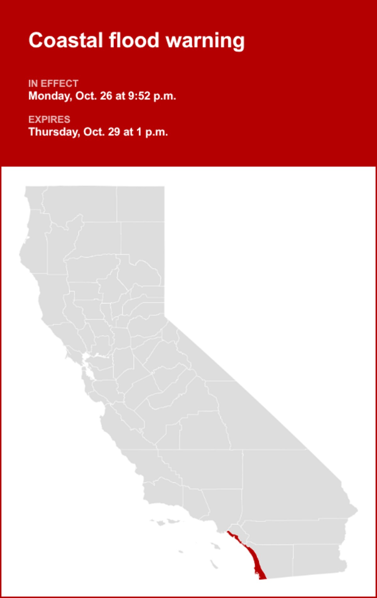 UPDATE: Coastal flood warning for San Diego County Coastal Areas and ...