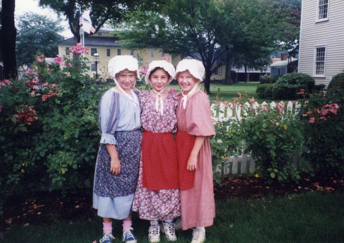 Anne-Alise (right) in 2000 at the Storrowton Camp with her best friends, Shelby and CourtneyAnne-Alise Pietruska