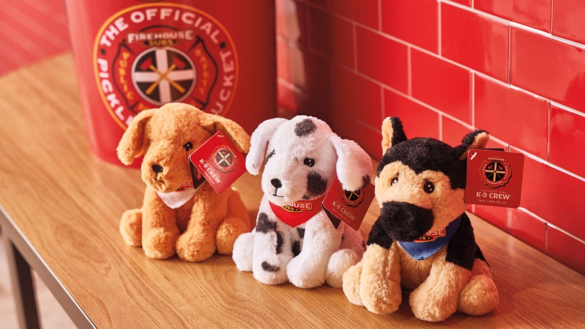 Firehouse Subs honors three heroic K-9s with cute plushies