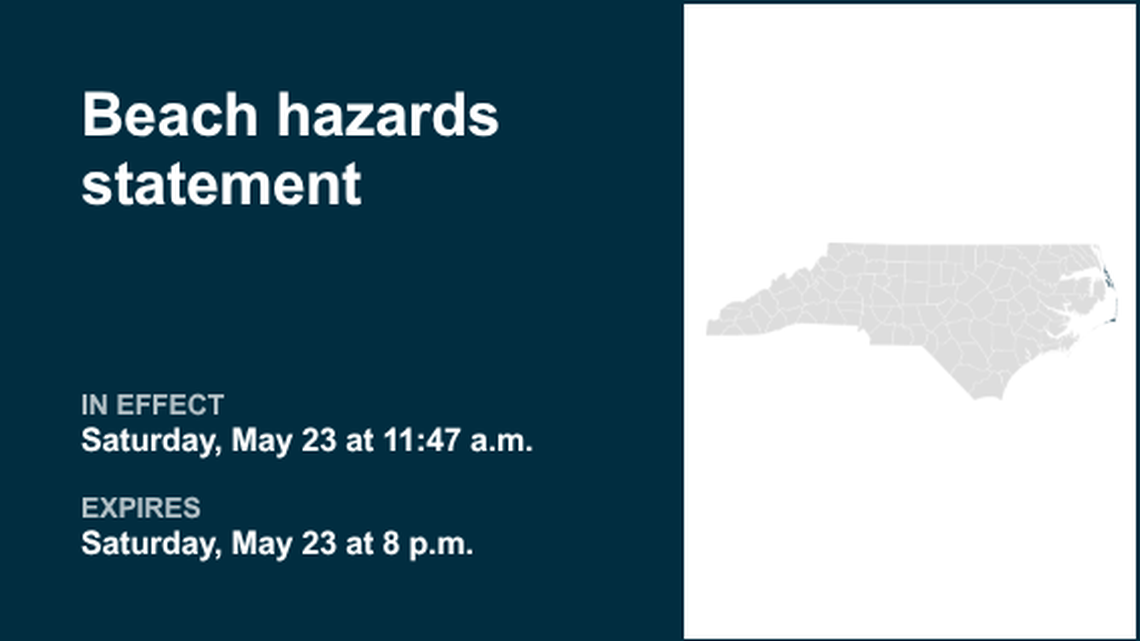 UPDATE: Beach hazards statement affecting Northern Outer Banks and Hatteras Island Sunday 