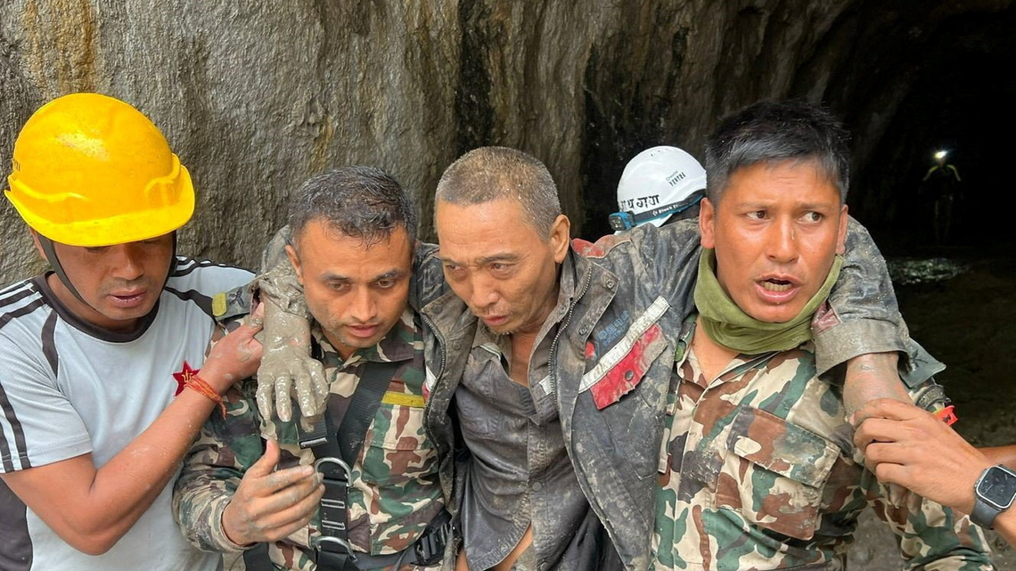 Chinese national rescued from Nepal tunnel 10 days after flash flood