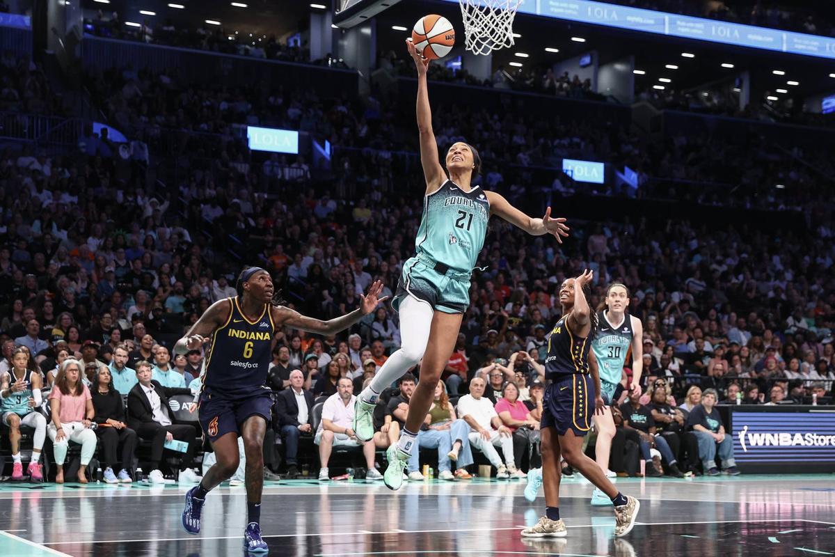  Former New York Liberty forward Isabelle Harrison (21). © Wendell Cruz-Imagn Images