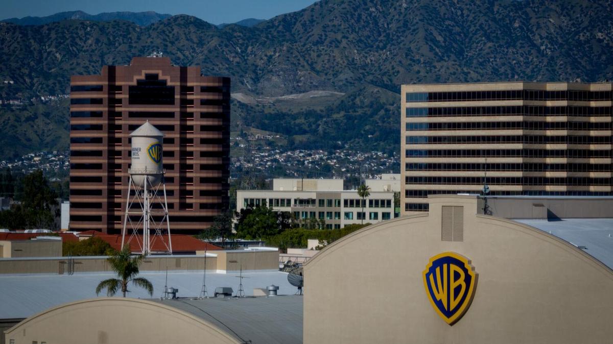 A view of the Warner Bros. Studios on Feb. 23, 2026, in Burbank, California. A proposed deal would bring together Warner Bros. and Paramount Pictures, streaming services HBO Max, Discovery+ and Paramount+, more than two dozen cable channels and CBS News and CNN.