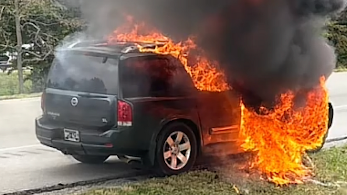 A Nissan Armada Caught Fire Because Someone Forgot To Turn Off The Heated Seats 