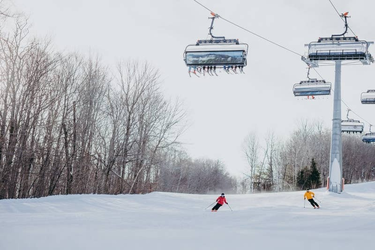  Enjoying the snow at Loon Mountain.