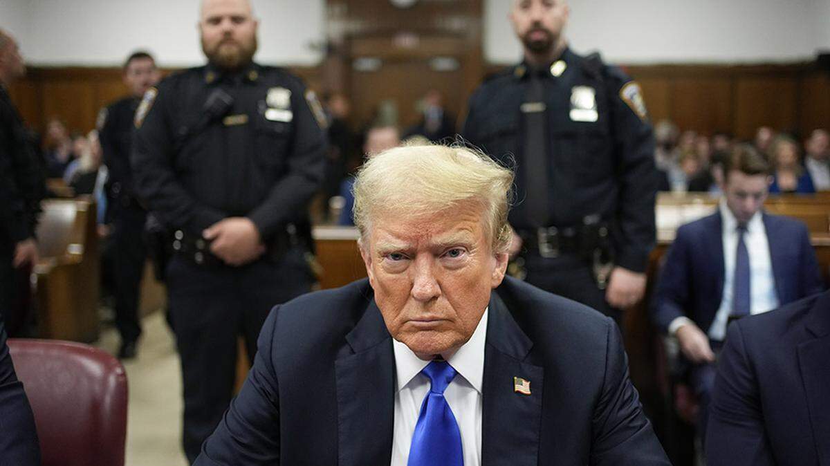 Former President Donald Trump sits in court during jury deliberations during his criminal trial at Manhattan criminal court at the New York State Supreme Court in New York on Thursday. Trump was convicted of falsifying records to cover up a sex scandal that threatened his ascent to the White House in 2016, part of a scheme that prosecutors described as a fraud on the American people. He is the first American president to be declared a felon.