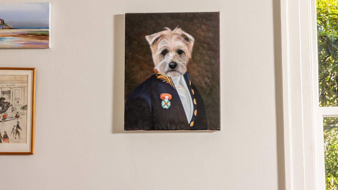 The new family portrait has four legs and a tail