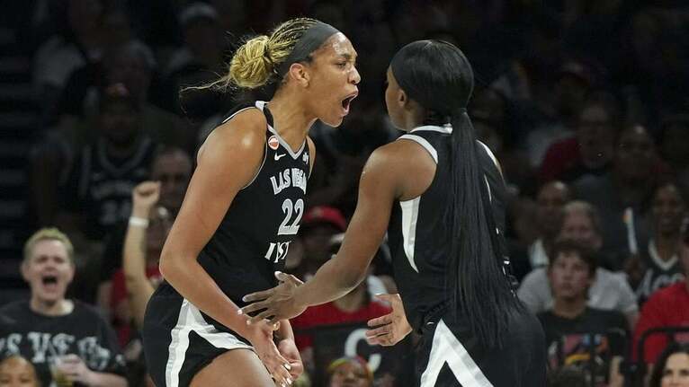A'ja Wilson fastest to 6,000 points as Aces take down Storm 