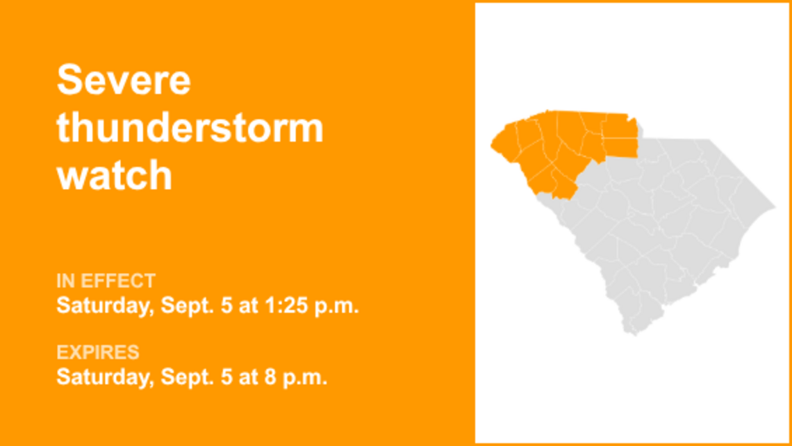 UPDATE: Severe thunderstorm watch active for Upstate SC until Saturday evening 