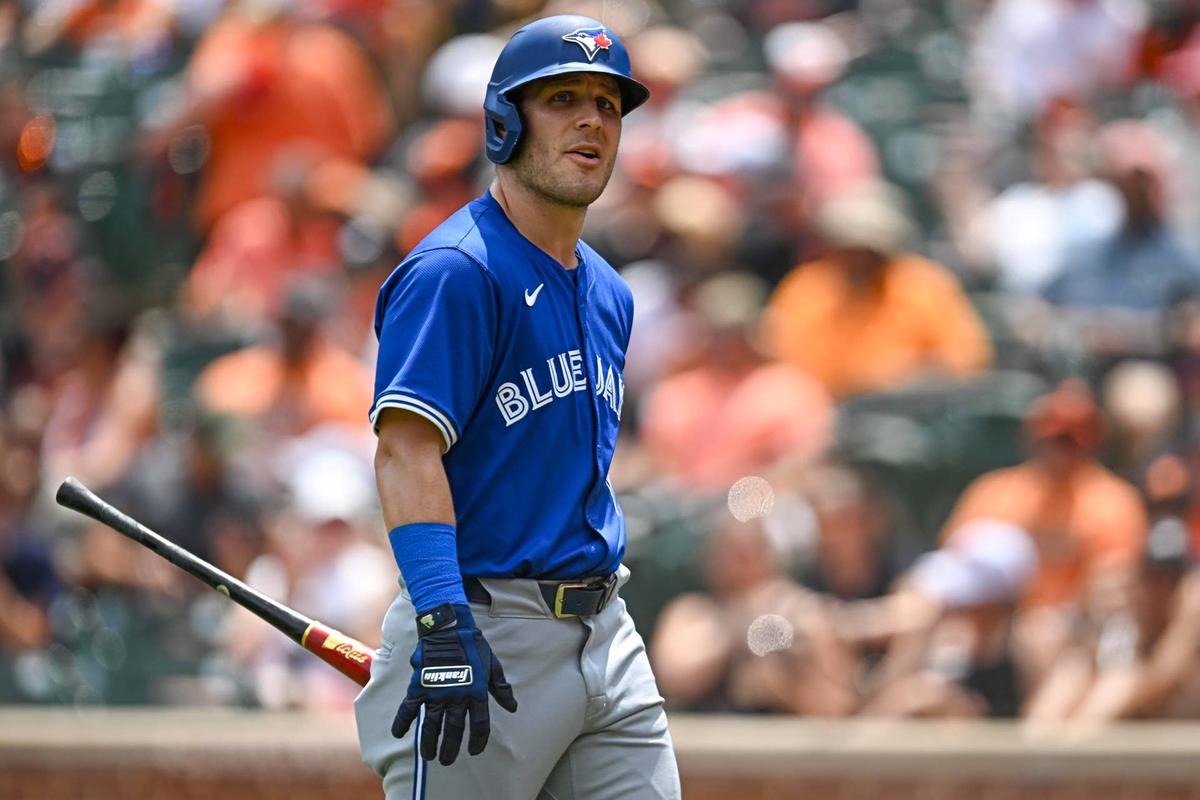  Toronto Blue Jays outfielder Daulton Varsho (5) © Reggie Hildred-Imagn Images