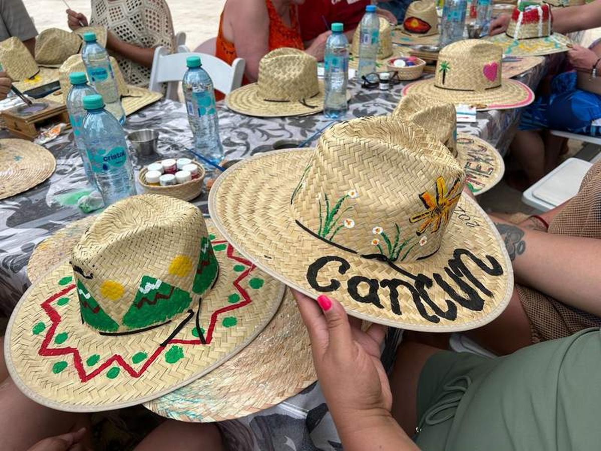  There are so many activities at this resort, including hand-painting straw hats at no extra charge. Photo credit: Bethany Kandel 