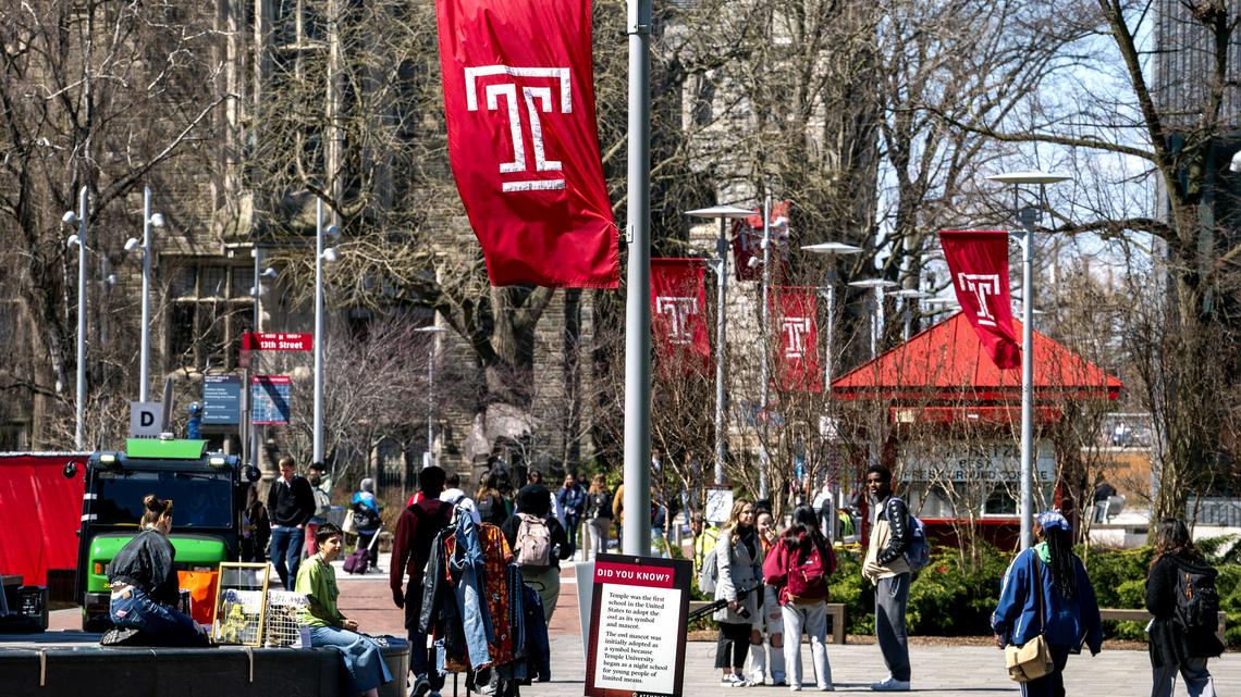 Lenfest Circle, under the Bell Tower on the campus of Temple University in Philadelphia. (Tom Gralish/The Philadelphia Inquirer/TNS)