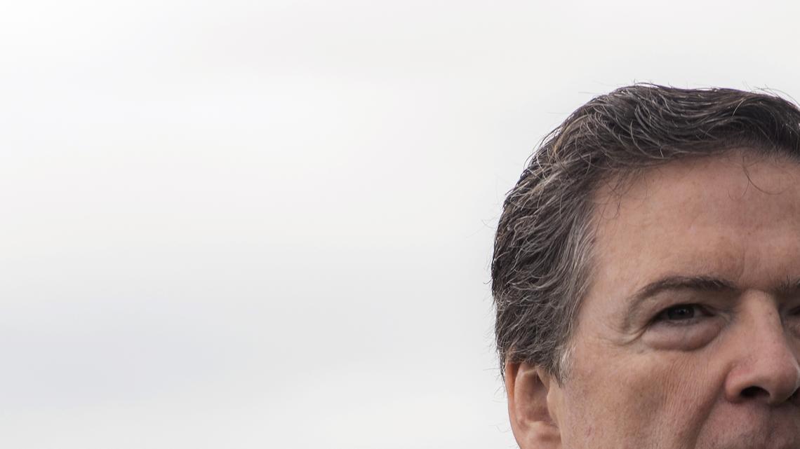 FILE -- Former FBI DIrector James Comey at the Navy-Merchant Marine Memorial in Washington, Sept. 11, 2020. The Justice Department has secured a new indictment of Comey over a social media post, after a past indictment effort spurred by President Trump in 2025 ended in failure, according to people familiar with the investigation. (Jared Soares/The New York Times)